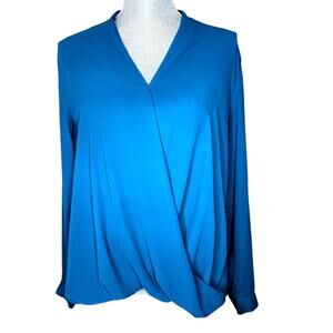 Mossimo XL teal  long sleeve top , v neckline
